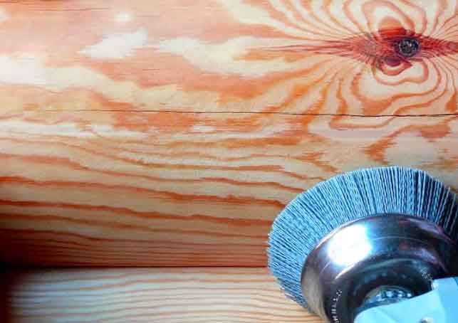 Полировка поверхности деревянного бруса