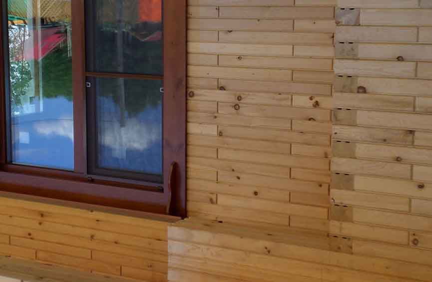 кладка стены из деревянного кирпича