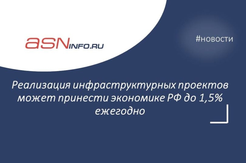 ВТБ Инфраструктурный Холдинг: реализация инфраструктурных проектов может принести экономике РФ до 1,5% ежегодно