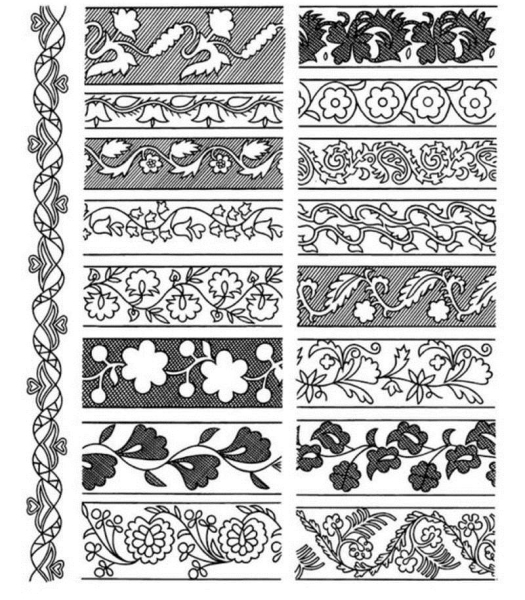 Марийский орнамент и узоры, трафареты по клеточкам, значение, рисунки